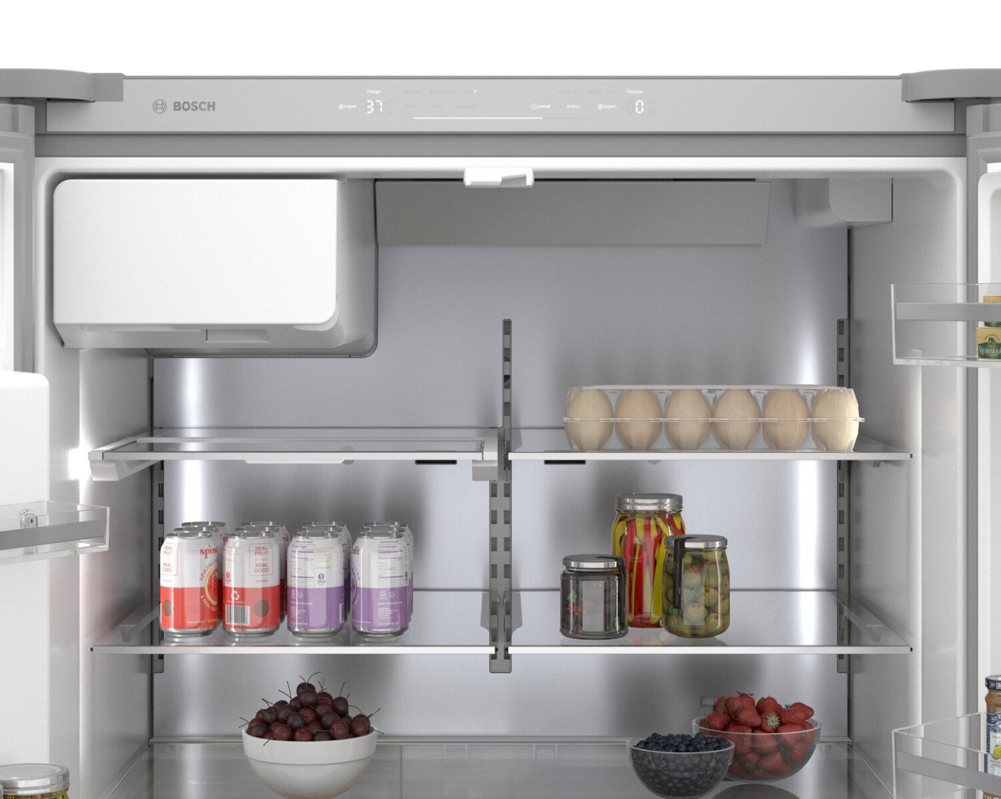 Réfrigérateur Bosch de série 500 de 26 pi3 à portes françaises - B36FD50SNS | B36FD5SS