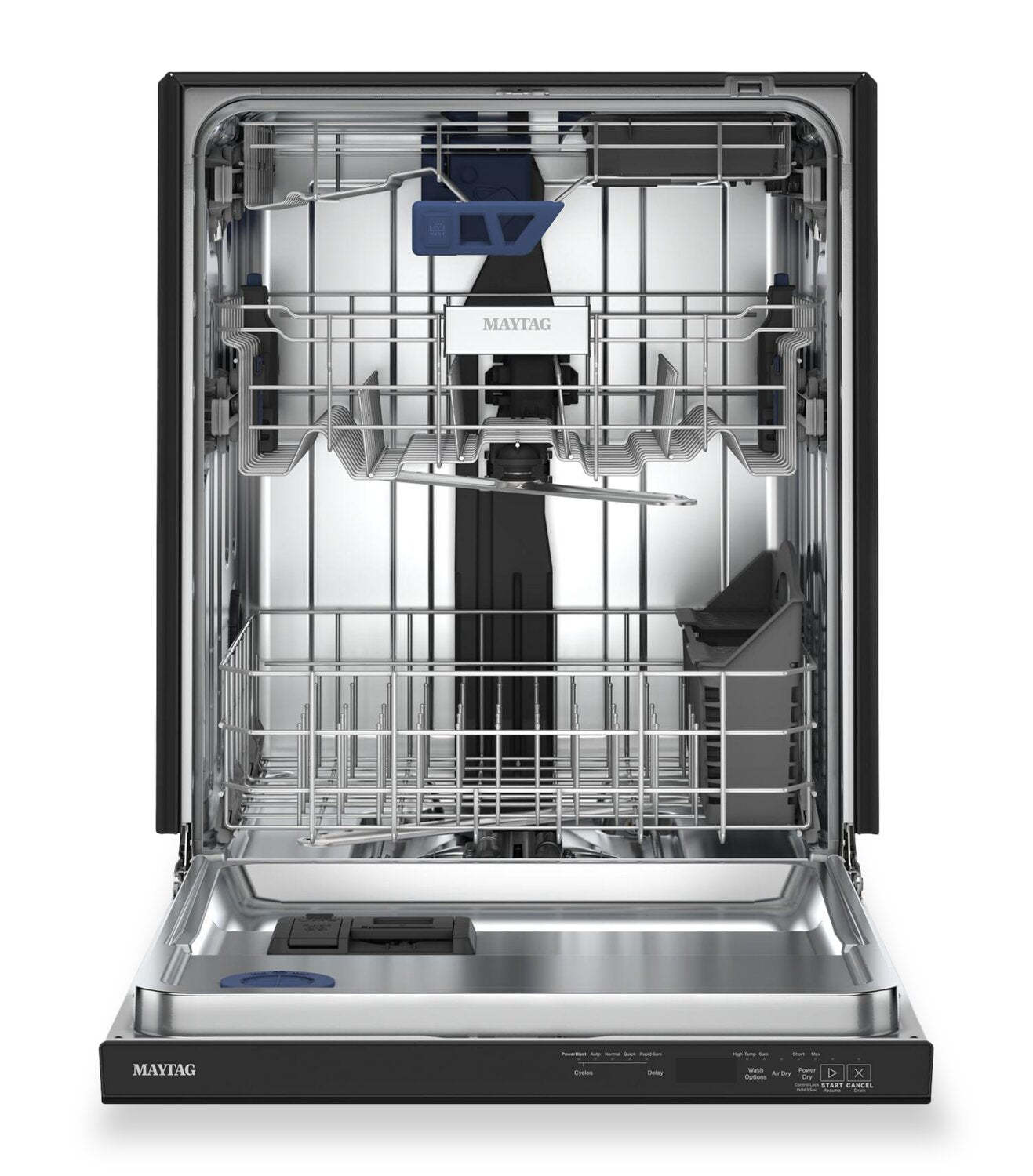 Lave-vaisselle encastré Maytag de 24 po et de 47 dBA avec commandes sur le dessus - noir - MDPS7024SB