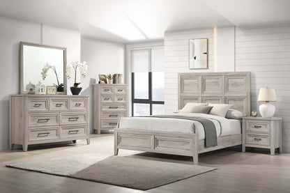 Commode à 7 tiroirs pour chambre à coucher Lara, 60,6 L x 38 H - Gris Antique | Commode Lara de 60,6 po (L) x 38 po (H) à 7 tiroirs pour la chambre à coucher - gris antique