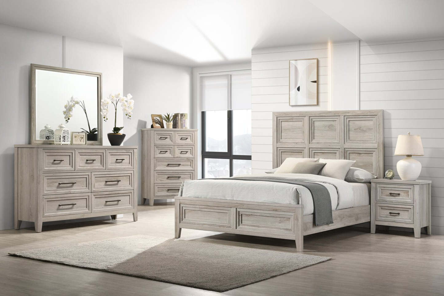 Commode de chambre Lara, 5 tiroirs, 33,9 L x 50,5 H - Gris Antique | Commode verticale Lara de 33,9 po (L) x 50,5 po (H) à 5 tiroirs pour la chambre à coucher - gris antique