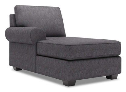 Canapé Lab Roll LAF Chaise - Charbon de luxe | Fauteuil long de droite Roll de la collection Sofa Lab - Charbon de luxe | RO242993