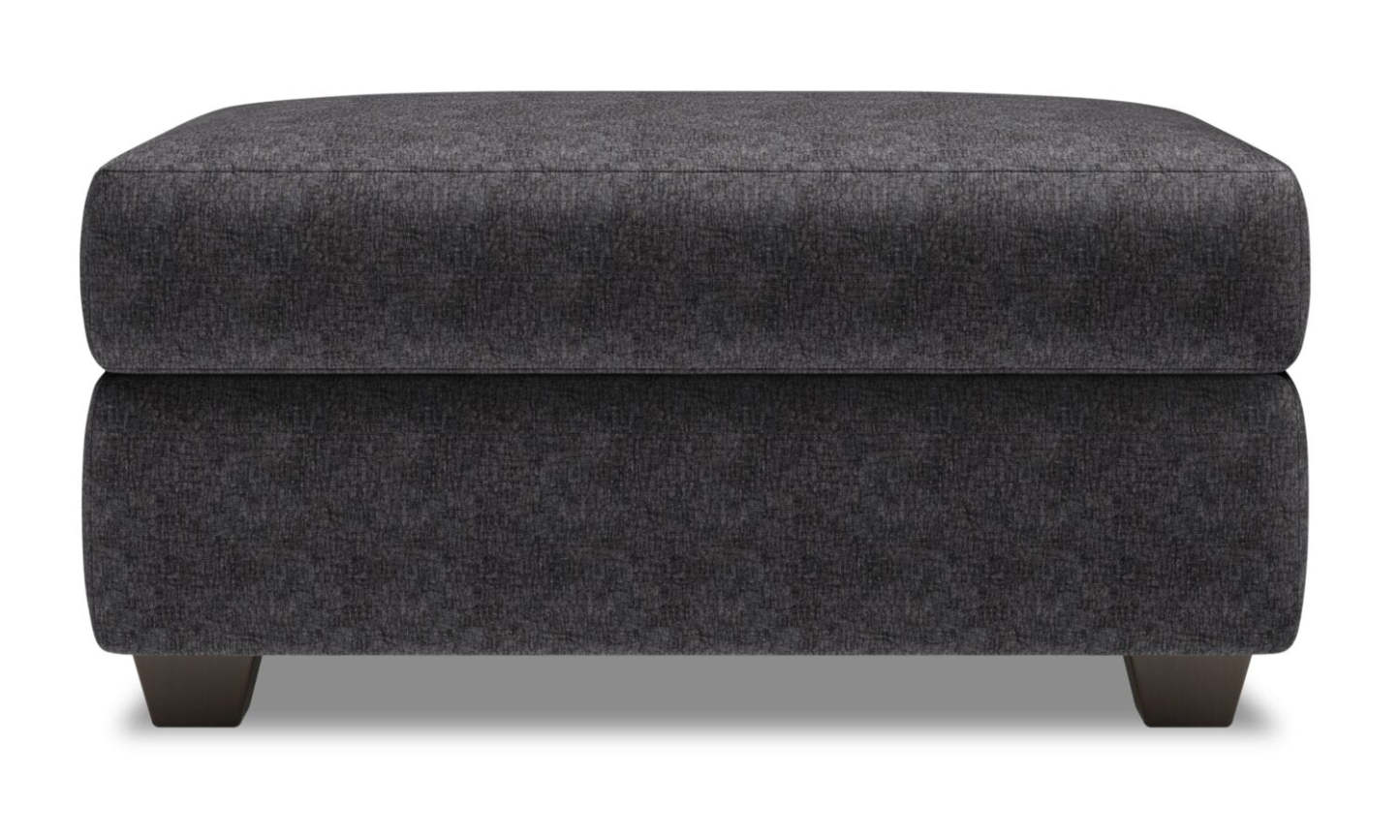 Fabriqué au Canada Pouf de rangement personnalisable The Trunk 39 en tissu de chenille - Gris Charcoal de luxe | Pouf de rangement The Trunk de Sofa Lab de 39 po fabriqué au Canada en tissu de chenille - gris Charcoal de luxe | TRUN2993