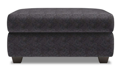 Fabriqué au Canada Pouf de rangement personnalisable The Trunk 39 en tissu de chenille - Gris Charcoal de luxe | Pouf de rangement The Trunk de Sofa Lab de 39 po fabriqué au Canada en tissu de chenille - gris Charcoal de luxe | TRUN2993