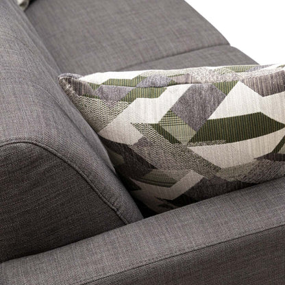Sofa Freeman de Kort & Co. de 80 po de format condo en tissu d’apparence lin avec base et pattes en bois - gris anthracite