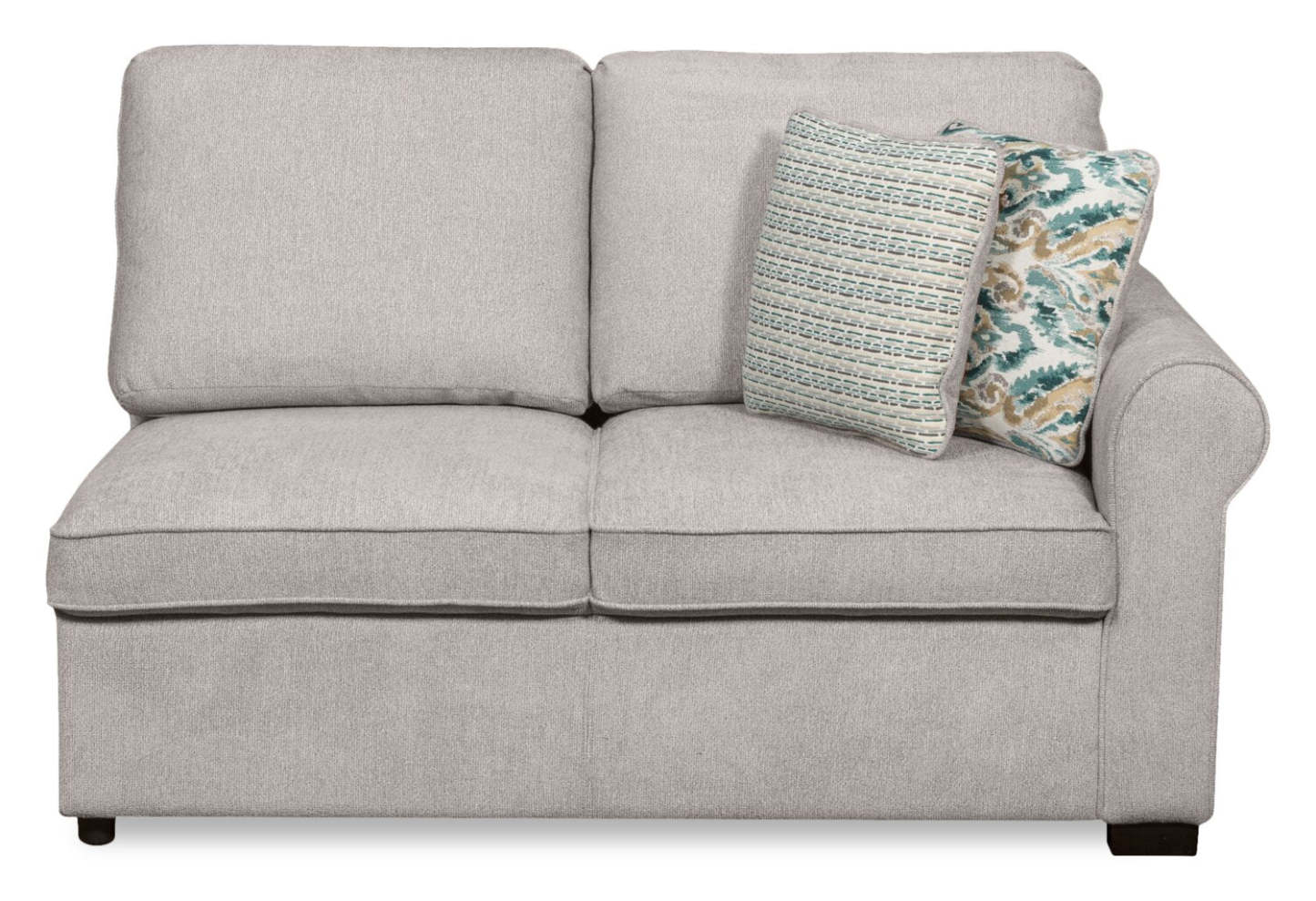 Sofa sectionnel enveloppant de gauche Haven de Scott Living 2 pièces en tissu de chenille - gris