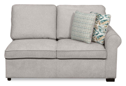 Sofa sectionnel enveloppant de gauche Haven de Scott Living 2 pièces en tissu de chenille - gris