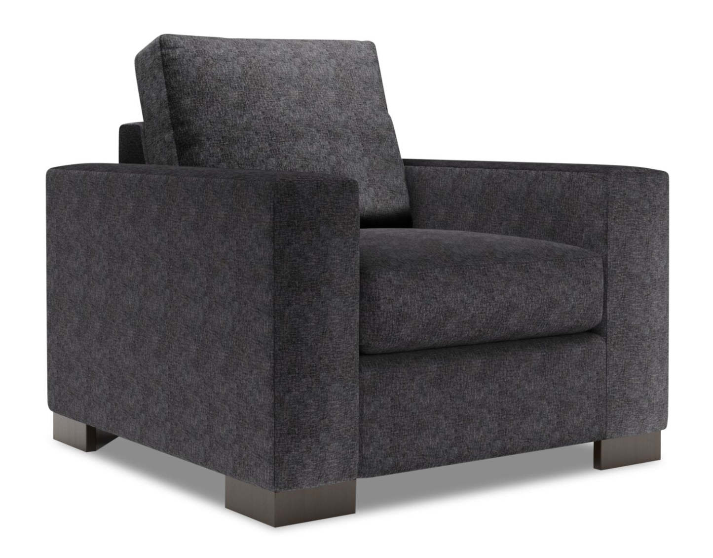 Fauteuil Track de Sofa Lab personnalisable 38 en tissu de chenille - gris charcoal de luxe | Fauteuil Track de Sofa Lab de 38 po fabriqué au Canada en tissu de chenille - gris charcoal de luxe | TR302993