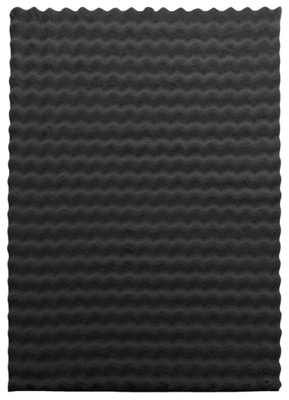 Tapis à bulles en fausse fourrure gris foncé avec envers en mousse à mémoire de forme – 7' x 10' | Carpette Bubble en fausse fourrure gris foncé avec revers en mousse à mémoire de forme - 7 pi x 10 pi | BUBBDG08