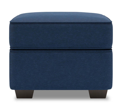 Fabriqué au Canada Canapé personnalisable Lab Roll 24 poufs en tissu d'apparence lin - Pax bleu marine | Pouf Roll de Sofa Lab de 24 po fabriqué au Canada en tissu d'apparence lin - bleu Pax Navy | RO803149