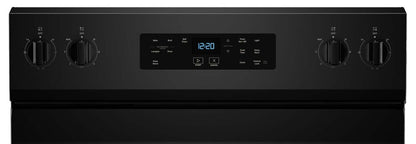 Cuisinière électrique Whirlpool de 5,3 pi³ avec nettoyage automatique - noire - YWFES3530RB | Bain à remous 5,3 Cu. Fort. Cuisinière électrique avec autonettoyage - Noir - YWFES3530RB