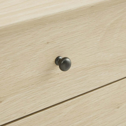 Table de chevet à 2 tiroirs Mori, 18 L x 25,75 H - Naturel | Table de nuit Mori de 18 po (l) x 25,75 po (H) à 2 tiroirs - naturelle