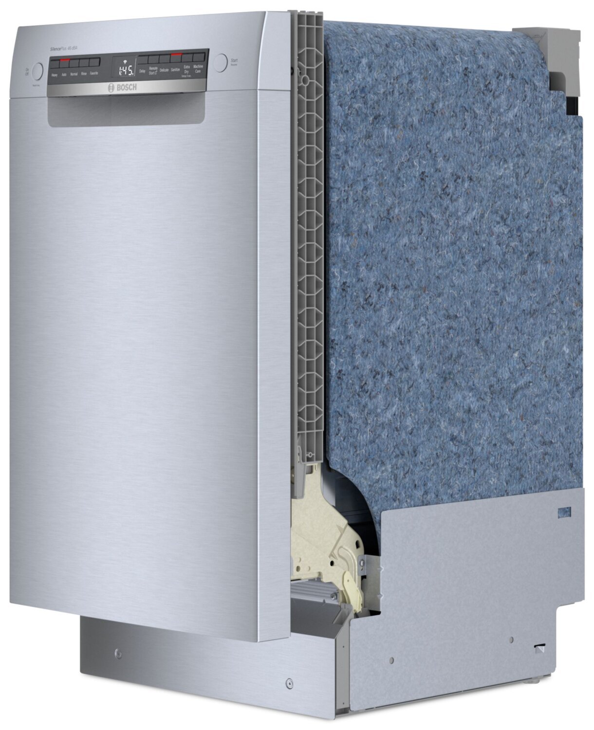 Bosch Lave-vaisselle intelligent à commande frontale série 18 300 avec PrecisionWash® et troisième panier - SPE53C55UC | Lave-vaisselle intelligent Bosch série 300 de 18 po avec commandes à l'avant, PrecisionWash et 3e panier - SPE53C55UC | SPE535UC