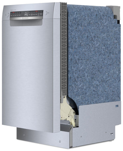 Bosch Lave-vaisselle intelligent à commande frontale série 18 300 avec PrecisionWash® et troisième panier - SPE53C55UC | Lave-vaisselle intelligent Bosch série 300 de 18 po avec commandes à l'avant, PrecisionWash et 3e panier - SPE53C55UC | SPE535UC