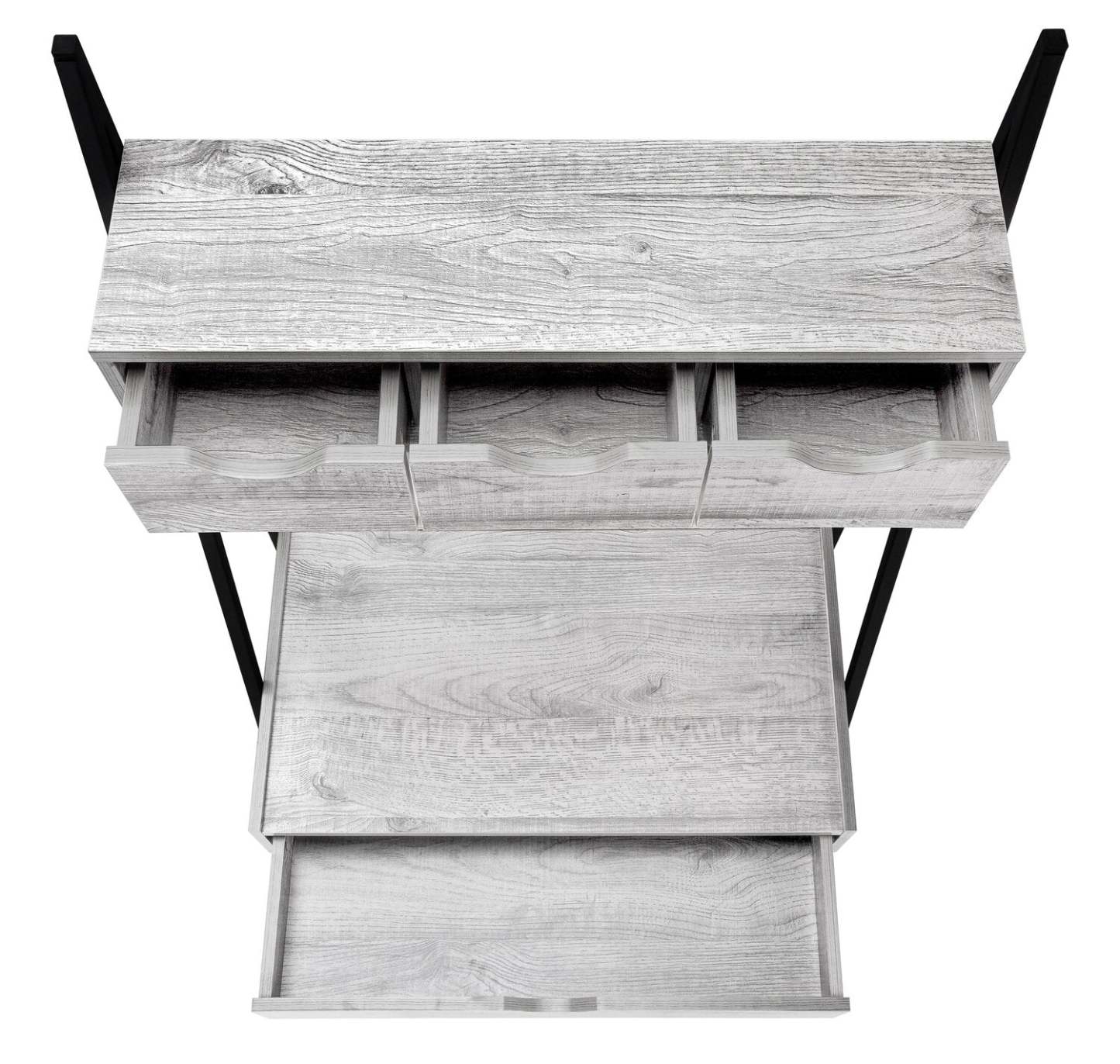 Bureau compact Norris 31,5 po à 4 tiroirs - Gris