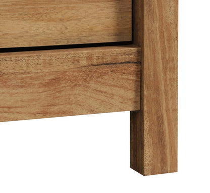 Bureau Alfie de 53,15 po à 2 tiroirs avec armoire - brun clair