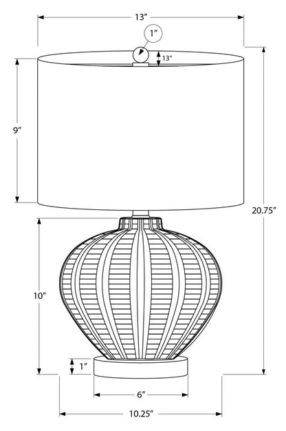 Lampe de Table 21 Résine Crème et Or|Lampe de table de 21 po en résine crème et dorée