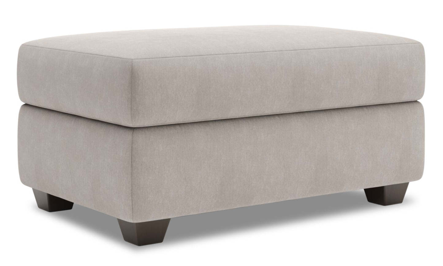 Fabriqué au Canada Pouf de rangement personnalisable The Trunk 39 en tissu d'apparence lin - gris Pax Slate | Pouf de rangement The Trunk de Sofa Lab de 39 po fabriqué au Canada en tissu d'apparence lin - gris Pax Slate | TRUN3049