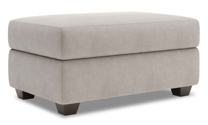 Fabriqué au Canada Pouf de rangement personnalisable The Trunk 39 en tissu d'apparence lin - gris Pax Slate | Pouf de rangement The Trunk de Sofa Lab de 39 po fabriqué au Canada en tissu d'apparence lin - gris Pax Slate | TRUN3049