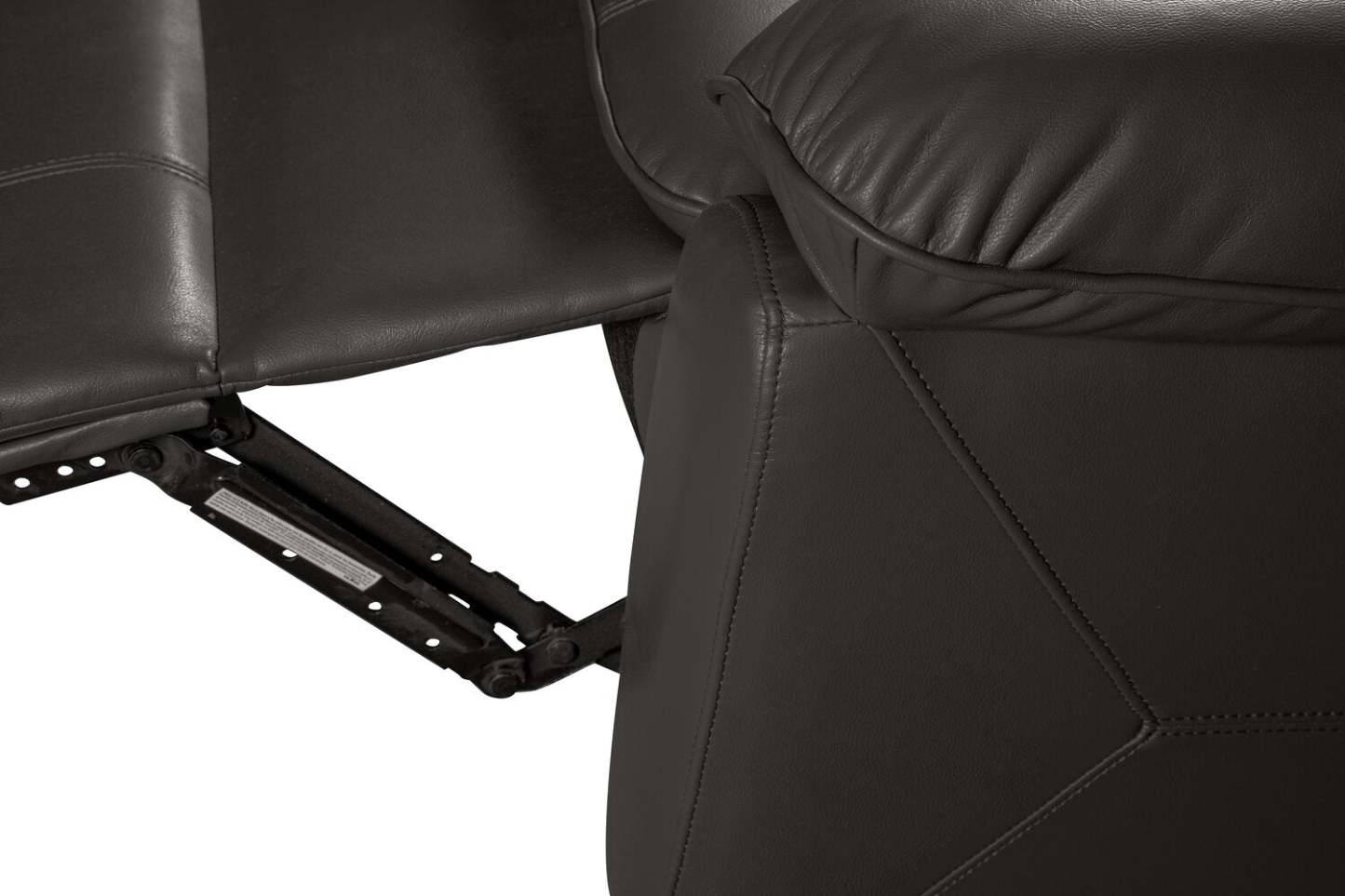 Fauteuil inclinable Chandler de 37 po en tissu d'apparence cuir - gris