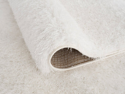 Tapis Harlow à poils longs blancs | Tapis à poils long Harlow blanche | HARLWH06