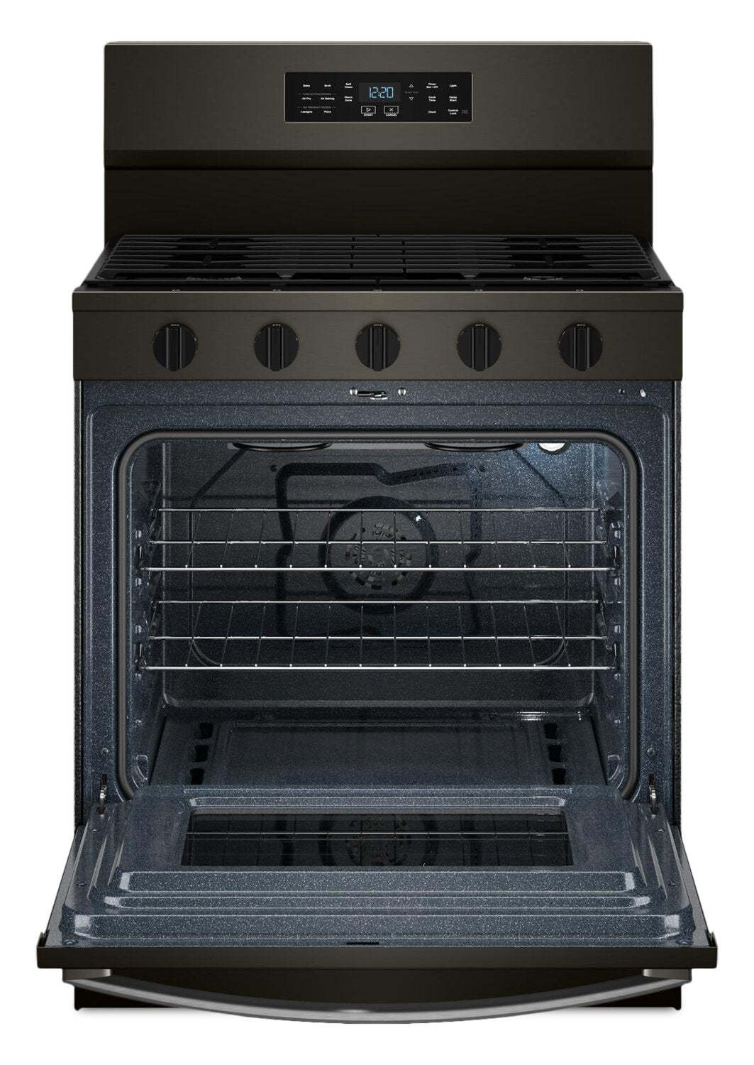 Cuisinière à gaz Whirlpool de 5,0 pi3 avec cuisson à air – noir sur acier inoxydable - WFGS5730SV