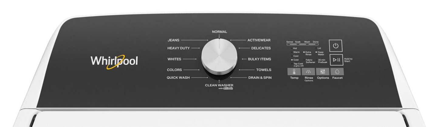 Laveuse Whirlpool à chargement par le haut de 5,2 pi³ - blanche - WTW5015LW