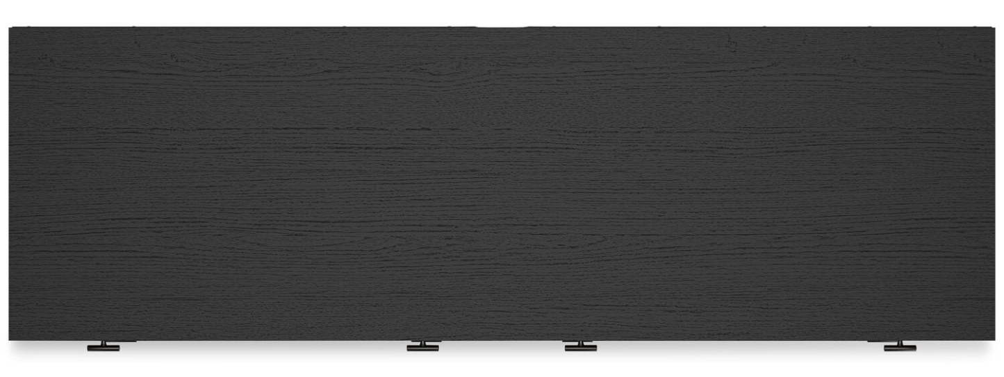 Commode à 6 tiroirs Kylo pour chambre à coucher, 59 L x 33,9 H, Moderne Mid-Century - Bicolore Noir et Beige | Commode moderne du milieu du 20e siècle Kylo de 59 po (L) x 33,9 po (H) à 6 tiroirs pour la chambre à coucher - deux teintes, noir et beige