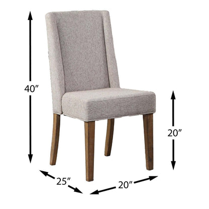 Chaise de salle à manger en cèdre avec tissu en polyester, bois de pin - Beige | Chaise de salle à manger Cèdre en tissu de polyester et en pin - beige