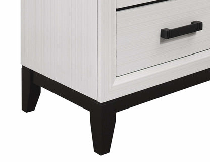 Table de nuit Kate à 2 tiroirs, 23,6 L x 24,8 H - Blanc | Table de nuit Kate de 23,6 po (L) x 24,8 po (H) à 2 tiroirs - blanche
