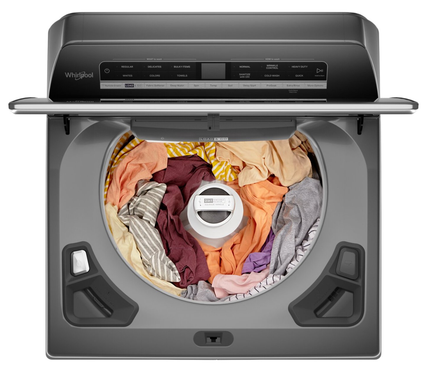 Laveuse intelligente Whirlpool à chargement par le haut de 6 pi³ - ombre chrome - WTW8127LC | Whirlpool 6.0 Cu. Ft. Smart Top-Load Washer - Chrome Shadow - WTW8127LC