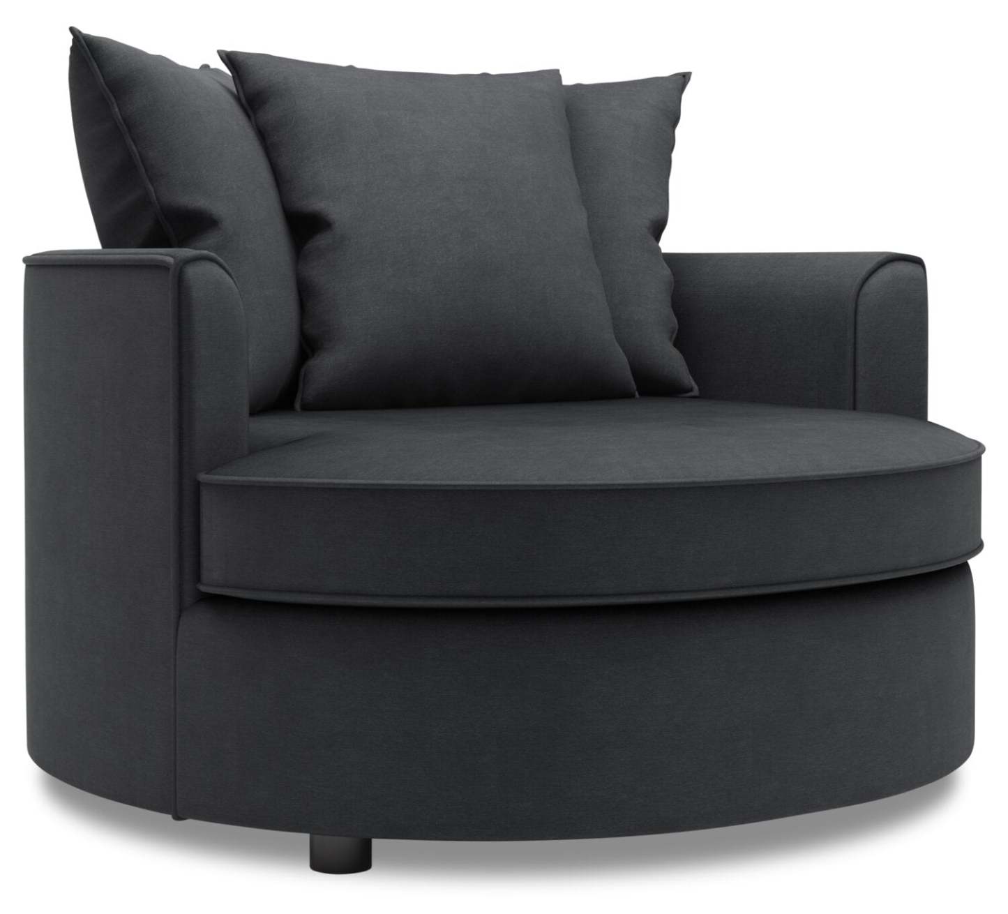 Fauteuil d'appoint enveloppant Sofa Lab de 48 po fabriqué au Canada en tissu d'apparence lin - gris Pax Pepper | CUDD2949