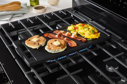 Cuisinière intelligente à gaz Whirlpool de 5 pi³ avec friture à air et autonettoyage - noire - WFGS7530RB | Whirlpool 5 Cu. Ft. Smart Gas Range with Air Fry and Self-Clean - Black - WFGS7530RB | WFGS75RB