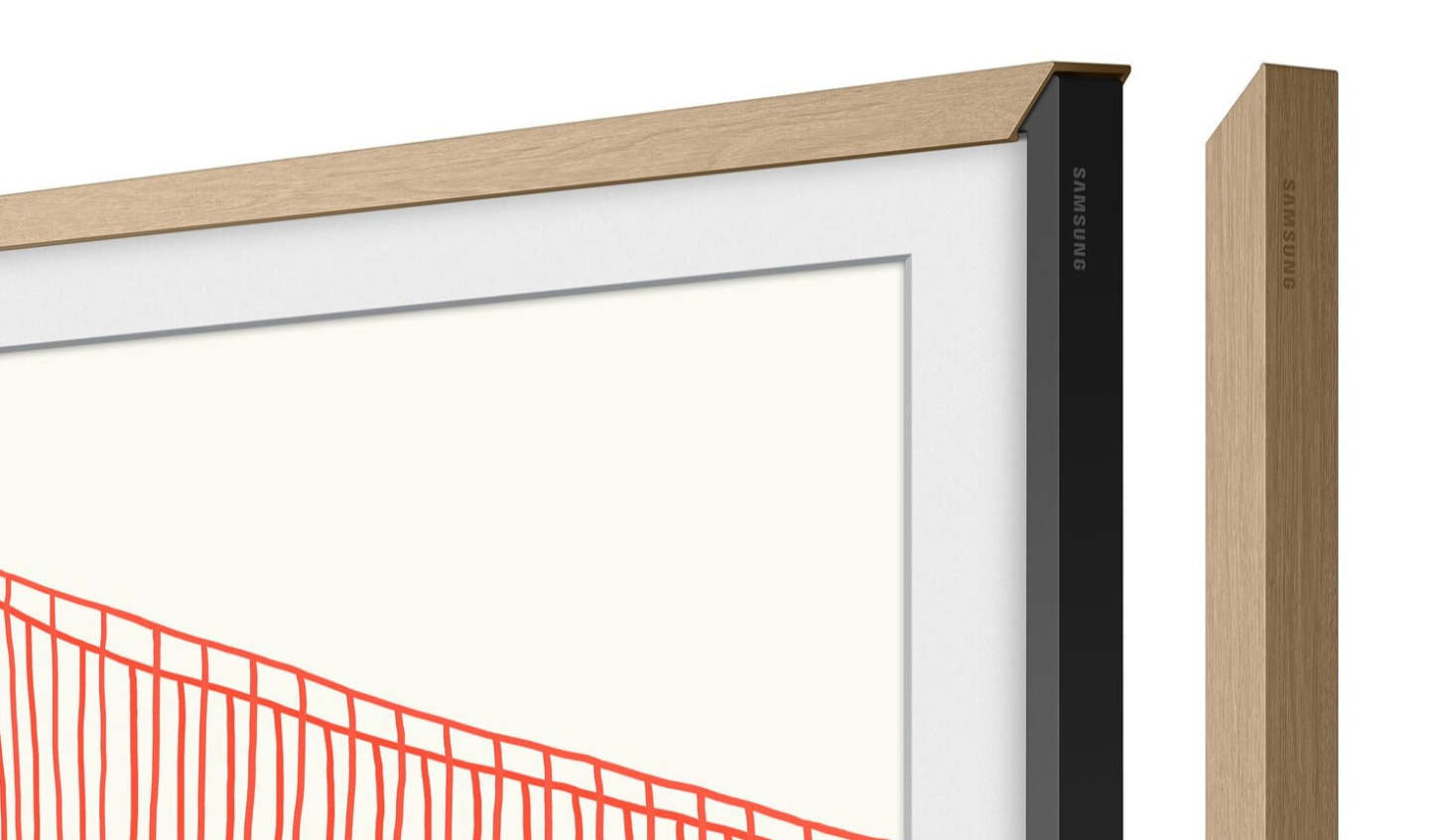 Samsung Customizable Bezel for 55 The Frame TV - Modern Teak | Cadre personnalisable Samsung pour 55 The Frame TV - Teck moderne | SCFA55TK