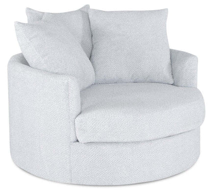 Fauteuil d’appoint Cuddler Grande de 48 po fabriqué au Canada en tissu de chenille - gris Teddy Star