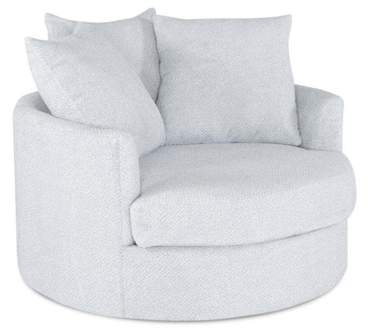 Fauteuil d’appoint Cuddler Grande de 48 po fabriqué au Canada en tissu de chenille - gris Teddy Star
