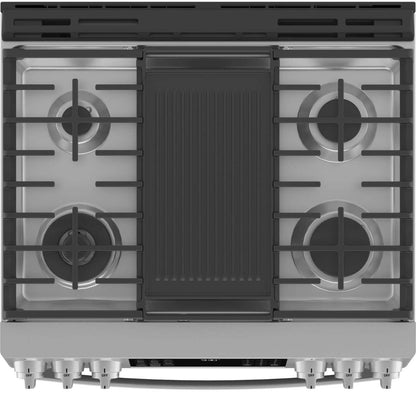 Cuisinière intelligente hybride Profile de 5,6 pi³ avec convection européenne véritable - acier inox…