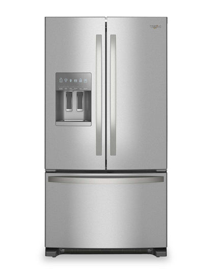 Whirlpool 36 25 Cu. Ft. Réfrigérateur à portes françaises avec distributeur d’eau et de glaçons - WRFF3436RZ | Réfrigérateur Whirlpool de 36 po et de 25 pi³ à portes françaises avec distributeur d’eau et de glaçons - WRFF3436RZ | WRFF34RZ