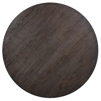 Table de salle à manger Zelda avec base sur piédestal, ronde 52 W - Brun expresso | Table de salle à manger ronde Zelda de 52 po (L) avec base piédestal - brun expresso