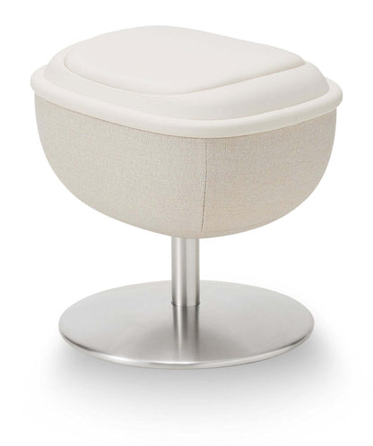 Fauteuil de massage inclinable LG de 29,6 po en tissu d'apparence cuir avec pouf assorti - beige