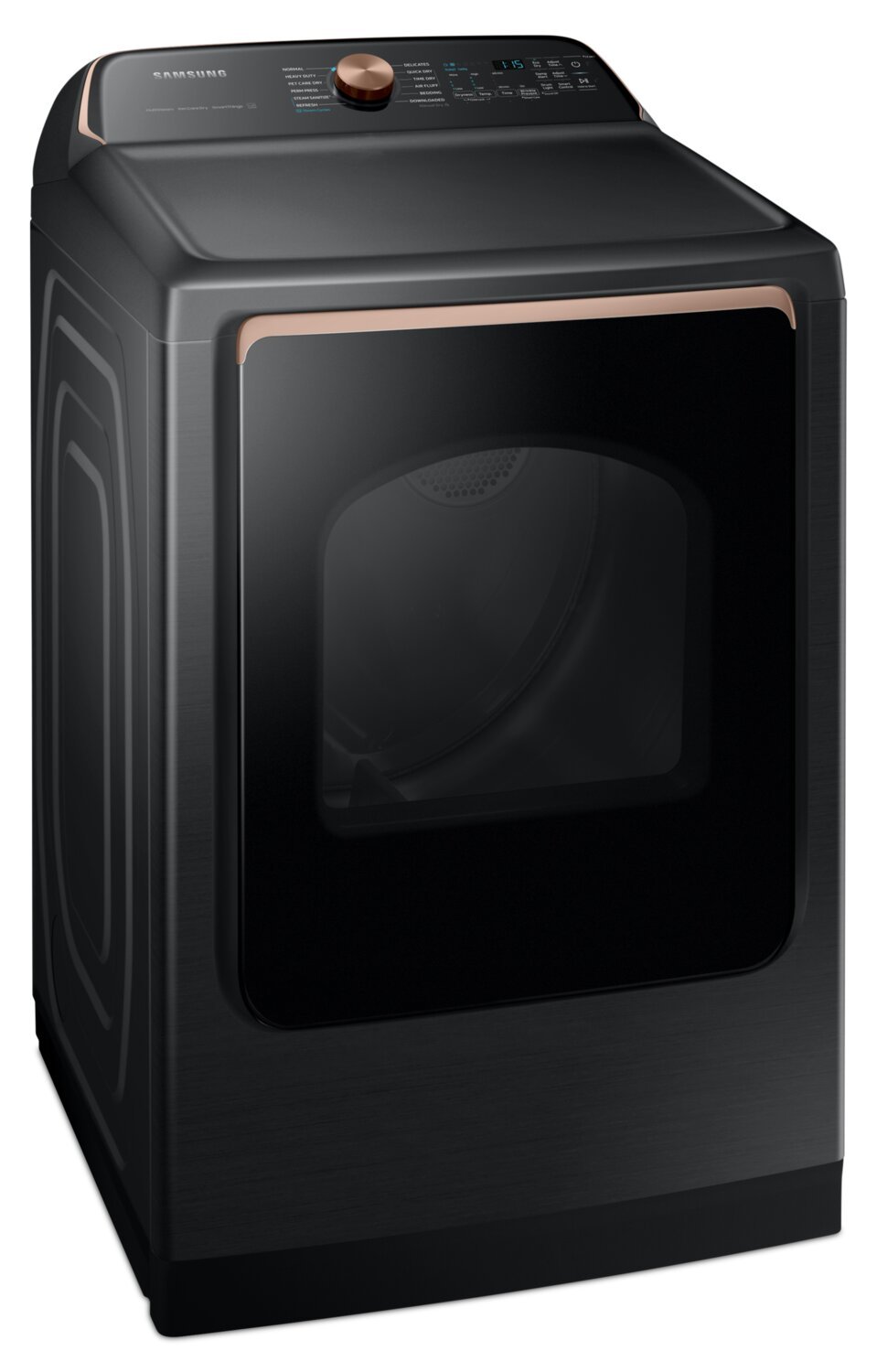 Samsung 7,4 Cu. Fort. Sécheuse électrique à vapeur - Acier inoxydable noir - DVE54CG7550VAC | Sécheuse électrique Samsung de 7,4 pi³ avec vapeur - acier inoxydable noir - DVE54CG7550VAC