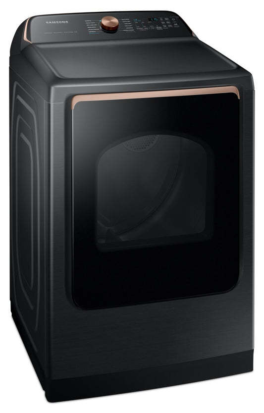 Samsung 7,4 Cu. Fort. Sécheuse électrique à vapeur - Acier inoxydable noir - DVE54CG7550VAC | Sécheuse électrique Samsung de 7,4 pi³ avec vapeur - acier inoxydable noir - DVE54CG7550VAC