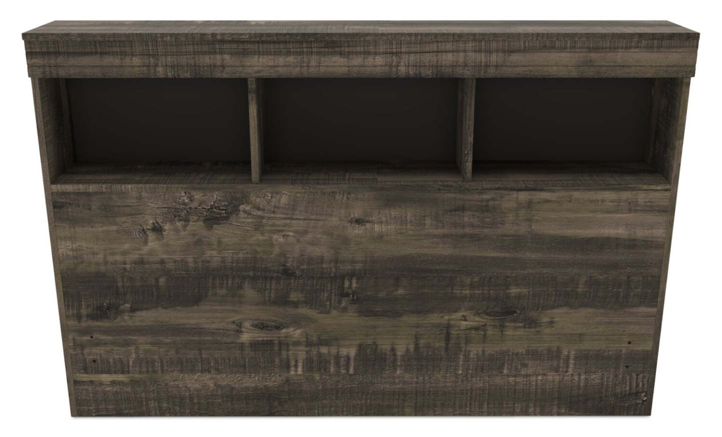 Ensemble de lit Riley Mates avec tête de lit bibliothèque pour enfants, fabriqué au Canada, gris - Pleine grandeur | Lit matelot Riley avec ensemble de tête de lit bibliothèque pour enfants, fabriqué au Canada, gris - format lit double