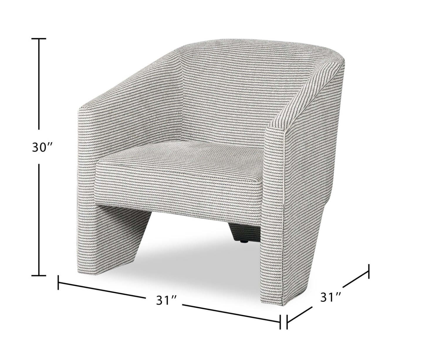 Fauteuil d'appoint en tissu chenille Adria 31 - Encre multicolore | Fauteuil d'appoint Adria de 31 po en tissu de chenille - encre multicolore