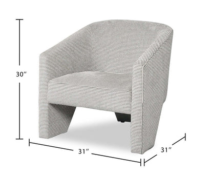 Fauteuil d'appoint en tissu chenille Adria 31 - Encre multicolore | Fauteuil d'appoint Adria de 31 po en tissu de chenille - encre multicolore