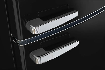 Réfrigérateur Classic Rétro par Unique de 24 po et de 12 pi3 à congélateur inférieur - noir minuit - UGP-340L B AC | U340LBAC