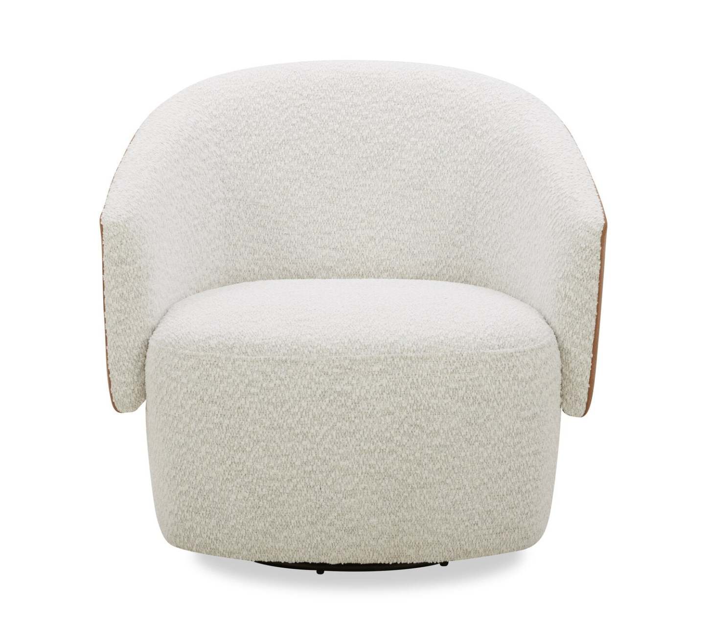 Fauteuil d'appoint pivotant Soho - neige azalée et brun clair Dakota