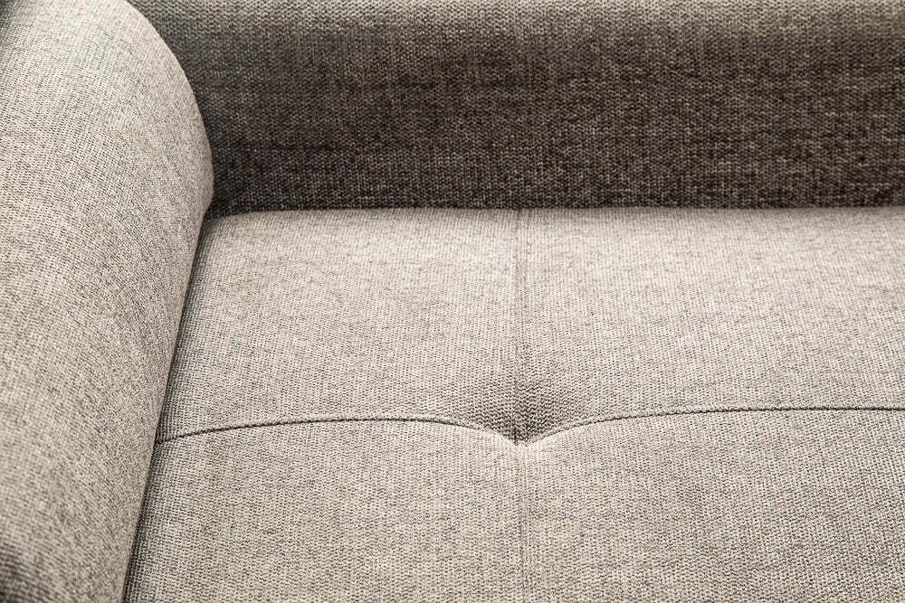 Sofa sectionnel Savvy 5 pièces en tissu d’apparence lin avec appuie-têtes réglables, porte-gobelets et port USB - gris