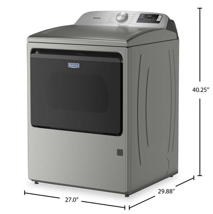 Sécheuse à gaz Maytag à chargement par le haut de 7,4 pi3 avec détection d'humidité - avancée grise - MGD6205RR