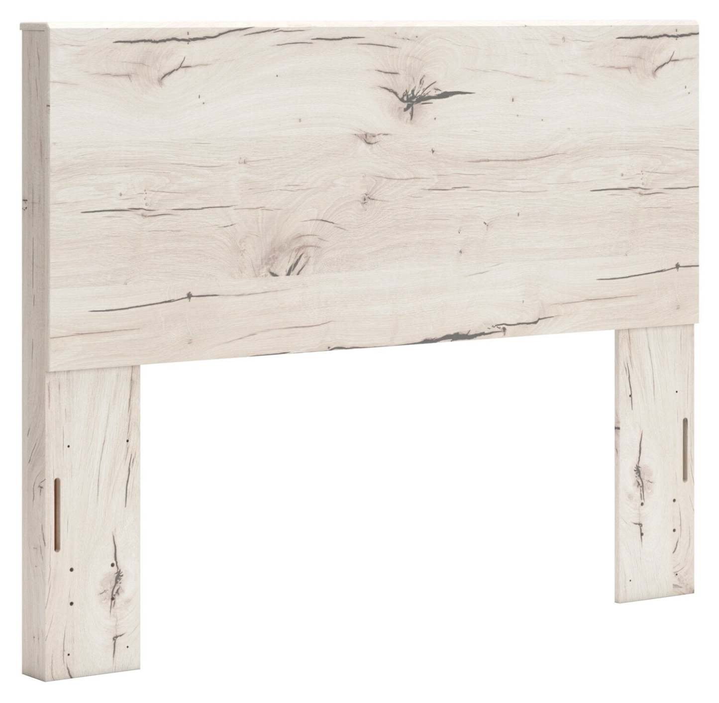 Lit à panneaux Derekson avec tête de lit et cadre, blanc rustique - Queen Size | Lit à panneaux Derekson avec tête de lit et cadre de lit, blanc rustique - format grand lit