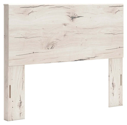 Lit à panneaux Derekson avec tête de lit et cadre, blanc rustique - Queen Size | Lit à panneaux Derekson avec tête de lit et cadre de lit, blanc rustique - format grand lit